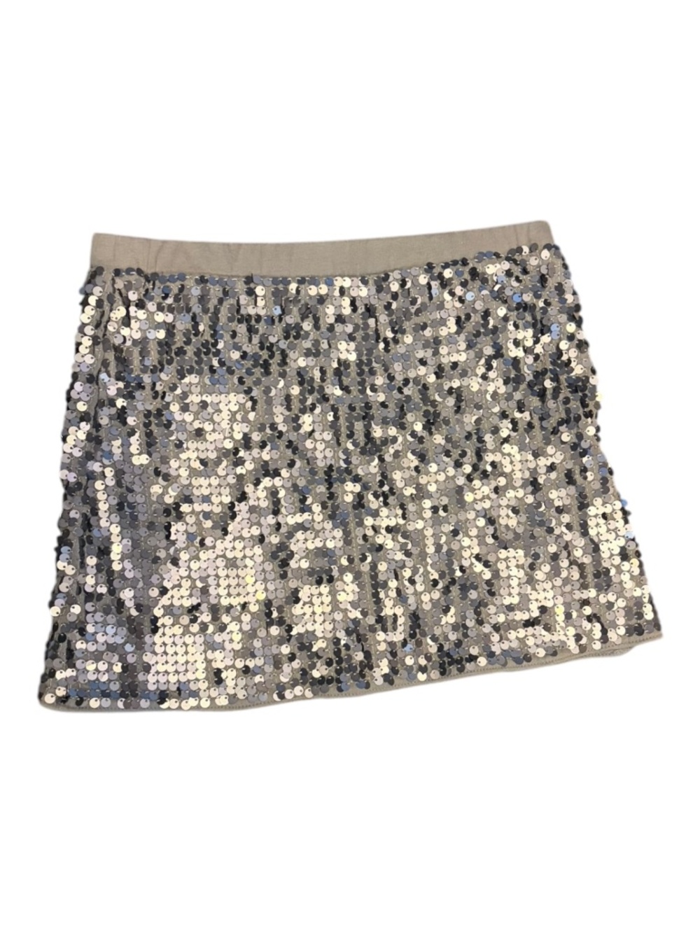 Old Navy Girls Silver Sequin Skirt Size S (6-7) Sparkly Party Holiday